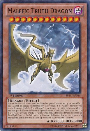 Malefic Truth Dragon SP14 EN044 Starfoil Rare 1st Edition Malefic Truth Dragon SP14 EN044 Starfoil Rare 1st Edition