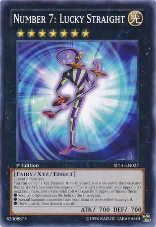 Number 7 Lucky Straight SP14 EN027 Common 1st Edition Number 7 Lucky Straight SP14 EN027 Common 1st Edition