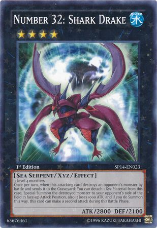 NUMBER 32: SHARK DRAKE SP14-EN023 1st EDITION 2014 SERIES STARFOIL RARE YTCG