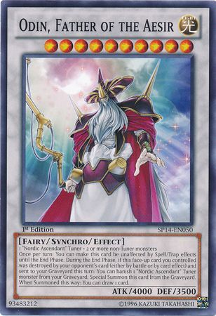 Odin Father of the Aesir SP14 EN050 Common 1st Edition Star Pack 2014 1st Edition Singles Odin Father of the Aesir SP14 EN050 Common 1st Edition Star Pack 2014 1st Edition Singles