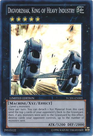 Digvorzhak King Of Heavy Industry YCSW EN005 Super Rare 1st Edition Yu Gi Oh Promos Other Digvorzhak King Of Heavy Industry YCSW EN005 Super Rare 1st Edition Yu Gi Oh Promos Other