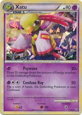 Xatu 11 95 Shattered Holo Rare Pokemon Theme Deck Exclusives Xatu 11 95 Shattered Holo Rare Pokemon Theme Deck Exclusives