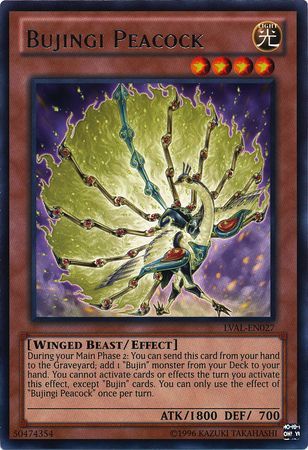 Bujingi Peacock LVAL EN027 Rare Unlimited Bujingi Peacock LVAL EN027 Rare Unlimited