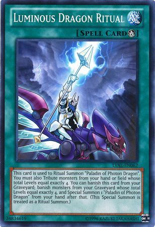 Luminous Dragon Ritual LVAL EN062 Common Unlimited Luminous Dragon Ritual LVAL EN062 Common Unlimited
