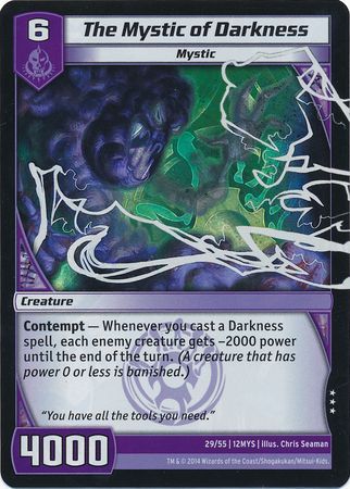 The Mystic of Darkness 29 55 Rare Kaijudo The 5 Mystics 12MYS The Mystic of Darkness 29 55 Rare Kaijudo The 5 Mystics 12MYS