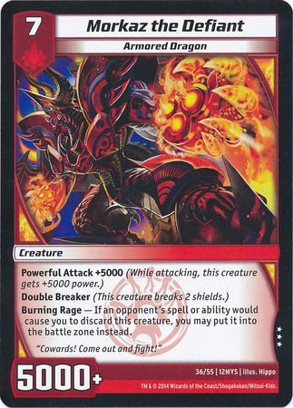 Morkaz the Defiant 36 55 Rare Kaijudo The 5 Mystics 12MYS Morkaz the Defiant 36 55 Rare Kaijudo The 5 Mystics 12MYS