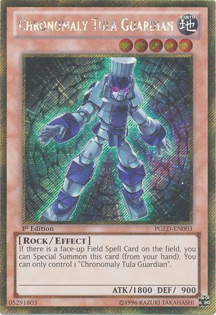 Chronomaly Tula Guardian PGLD EN003 Gold Secret Rare 1st Edition Chronomaly Tula Guardian PGLD EN003 Gold Secret Rare 1st Edition