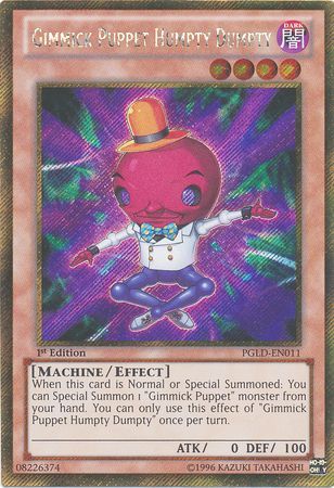 Gimmick Puppet Humpty Dumpty PGLD EN011 Gold Secret Rare 1st Edition Premium Gold 1st Edition Singles Gimmick Puppet Humpty Dumpty PGLD EN011 Gold Secret Rare 1st Edition Premium Gold 1st Edition Singles