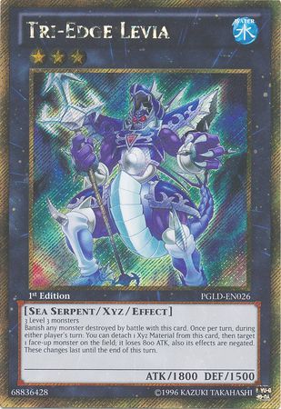Tri Edge Levia PGLD EN026 Gold Secret Rare 1st Edition Tri Edge Levia PGLD EN026 Gold Secret Rare 1st Edition