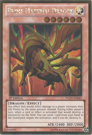 Prime Material Dragon PGLD EN065 Gold Rare 1st Edition Premium Gold 1st Edition Singles Prime Material Dragon PGLD EN065 Gold Rare 1st Edition Premium Gold 1st Edition Singles