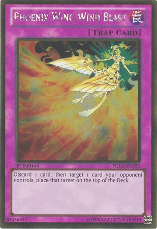 Phoenix Wing Wind Blast PGLD EN070 Gold Rare 1st Edition Premium Gold 1st Edition Singles Phoenix Wing Wind Blast PGLD EN070 Gold Rare 1st Edition Premium Gold 1st Edition Singles