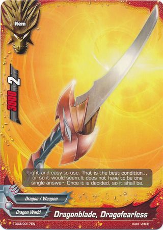 Dragonblade Dragofearless TD03 0017 TD FCBF Trial Deck 3 Dragonic Force Dragonblade Dragofearless TD03 0017 TD FCBF Trial Deck 3 Dragonic Force