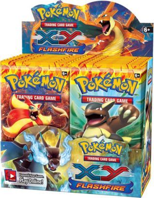 Pokémon XY Flashfire Booster Box Lot 24 Sleeved Packs loose ENGLISH TCG CCG 