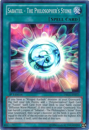 Sabatiel The Philosopher s Stone DRLG EN015 Super Rare 1st Edition Sabatiel The Philosopher s Stone DRLG EN015 Super Rare 1st Edition