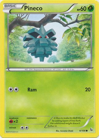 Pineco 4 106 Common XY Flashfire Singles Pineco 4 106 Common XY Flashfire Singles
