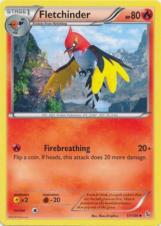 Fletchinder 17 106 Uncommon XY Flashfire Singles Fletchinder 17 106 Uncommon XY Flashfire Singles