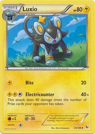 Luxio 33 106 Uncommon XY Flashfire Singles Luxio 33 106 Uncommon XY Flashfire Singles