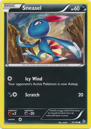 Sneasel 51 106 Common XY Flashfire Singles Sneasel 51 106 Common XY Flashfire Singles
