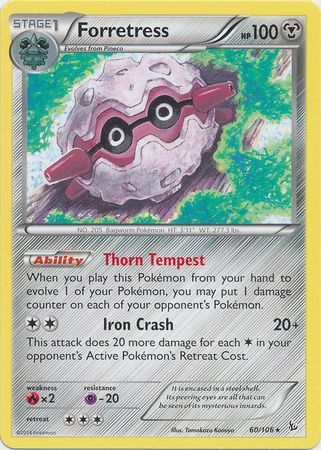 Forretress 60 106 Rare XY Flashfire Singles Forretress 60 106 Rare XY Flashfire Singles