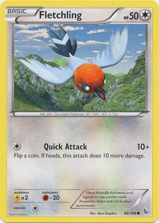 Fletchling 86 106 Common XY Flashfire Singles Fletchling 86 106 Common XY Flashfire Singles