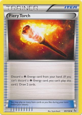 4x Pokemon XY Flashfire Fiery Torch 89/106 Uncommon Card 