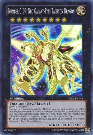 Number C107 Neo Galaxy Eyes Tachyon Dragon PRIO EN041 Super Rare 1st Edition Number C107 Neo Galaxy Eyes Tachyon Dragon PRIO EN041 Super Rare 1st Edition