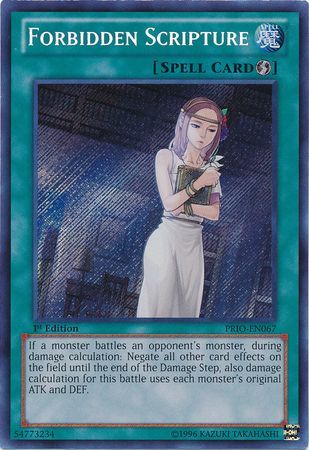 Forbidden Scripture PRIO EN067 Secret Rare 1st Edition Primal Origin 1st Edition Singles Forbidden Scripture PRIO EN067 Secret Rare 1st Edition Primal Origin 1st Edition Singles