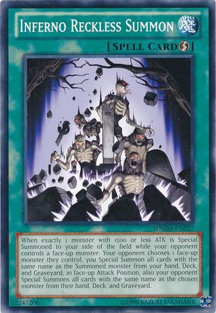 Inferno Reckless Summon SDMM EN027 Common Unlimited Inferno Reckless Summon SDMM EN027 Common Unlimited
