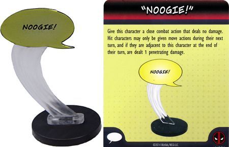 Heroclix Deadpool Set I'm Going to Lick Your Hand Word Balloon #W002 w/ Card 