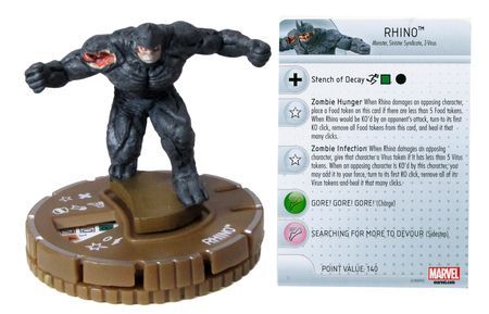 Rhino 062 Chase Rare Deadpool Booster Set Marvel HeroClix Rhino 062 Chase Rare Deadpool Booster Set Marvel HeroClix