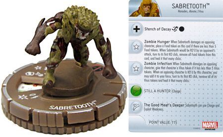 Sabretooth 067 Chase Rare Deadpool Booster Set Marvel HeroClix Sabretooth 067 Chase Rare Deadpool Booster Set Marvel HeroClix