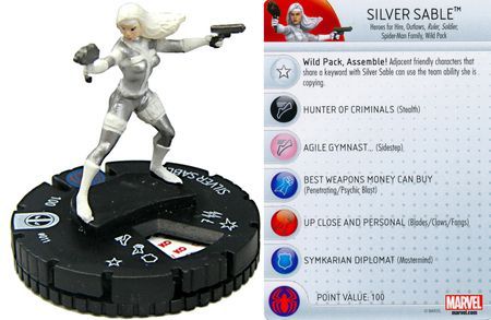 Silver Sable 011 Deadpool Booster Set Marvel Heroclix Silver Sable 011 Deadpool Booster Set Marvel Heroclix