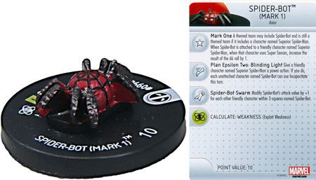 Spider Bot Mark 1 099a Deadpool Booster Set Marvel Heroclix Spider Bot Mark 1 099a Deadpool Booster Set Marvel Heroclix
