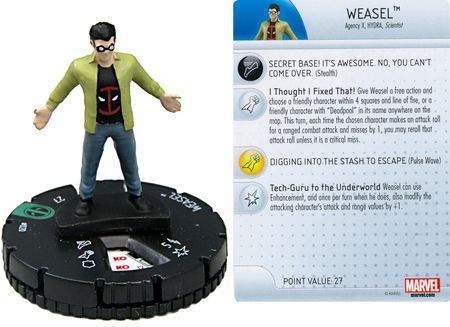 Weasel 020 Deadpool Booster Set Marvel Heroclix Deadpool Booster Set Weasel 020 Deadpool Booster Set Marvel Heroclix Deadpool Booster Set