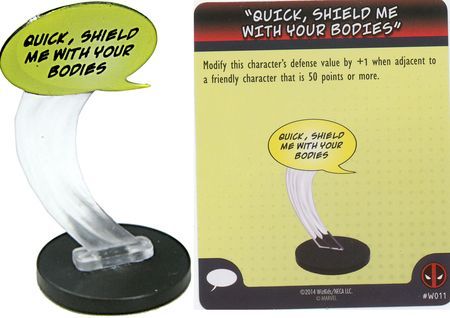 Quick Shield Me With Your Bodies W011 Deadpool Fast Forces Marvel Heroclix Deadpool Fast Forces Quick Shield Me With Your Bodies W011 Deadpool Fast Forces Marvel Heroclix Deadpool Fast Forces