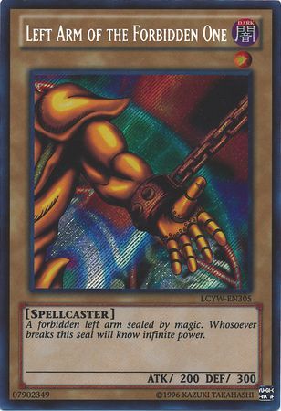 Left Arm of the Forbidden One LCYW EN305 Secret Rare Unlimited Legendary Collection 3 Yugi s World Unlimited Singles Left Arm of the Forbidden One LCYW EN305 Secret Rare Unlimited Legendary Collection 3 Yugi s World Unlimited Singles