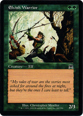 Elvish Warrior Onslaught Singles Elvish Warrior Onslaught Singles