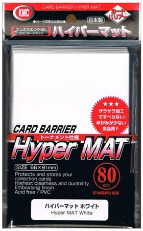 KMC Hyper Matte White 80ct Standard Sized Sleeves KMCHM1560 Sleeves KMC Hyper Matte White 80ct Standard Sized Sleeves KMCHM1560 Sleeves