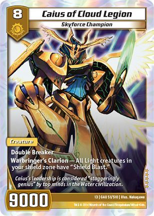 Caius of Cloud Legion S1 S10 Super Rare Kaijudo Quest for the Gauntlet Caius of Cloud Legion S1 S10 Super Rare Kaijudo Quest for the Gauntlet