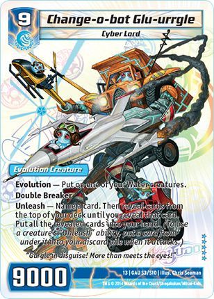 Change o bot Glu urrgle S3 S10 Super Rare Kaijudo Quest for the Gauntlet Change o bot Glu urrgle S3 S10 Super Rare Kaijudo Quest for the Gauntlet