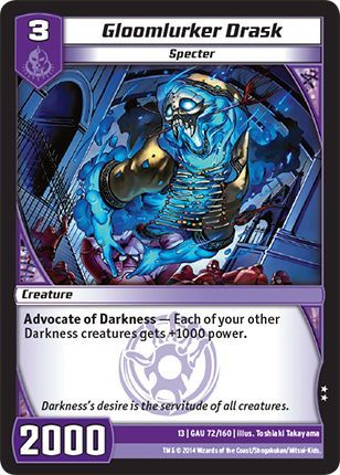 Gloomlurker Drask 72 160 Uncommon Kaijudo Quest for the Gauntlet Gloomlurker Drask 72 160 Uncommon Kaijudo Quest for the Gauntlet