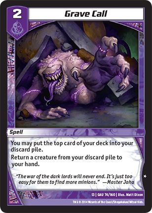 Grave Call 74 160 Common Kaijudo Quest for the Gauntlet Grave Call 74 160 Common Kaijudo Quest for the Gauntlet