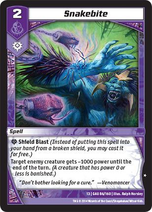 Snakebite 86 160 Common Kaijudo Quest for the Gauntlet Snakebite 86 160 Common Kaijudo Quest for the Gauntlet