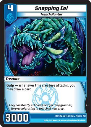 Snapping Eel 51 160 Common Kaijudo Quest for the Gauntlet Snapping Eel 51 160 Common Kaijudo Quest for the Gauntlet
