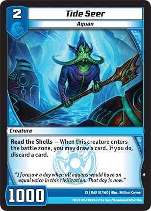 Tide Seer 57 160 Common Kaijudo Quest for the Gauntlet Tide Seer 57 160 Common Kaijudo Quest for the Gauntlet