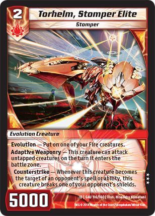 Torhelm Stomper Elite 116 160 Rare Kaijudo Quest for the Gauntlet Torhelm Stomper Elite 116 160 Rare Kaijudo Quest for the Gauntlet
