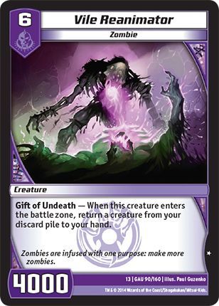 Vile Reanimator 90 160 Common Kaijudo Quest for the Gauntlet Vile Reanimator 90 160 Common Kaijudo Quest for the Gauntlet