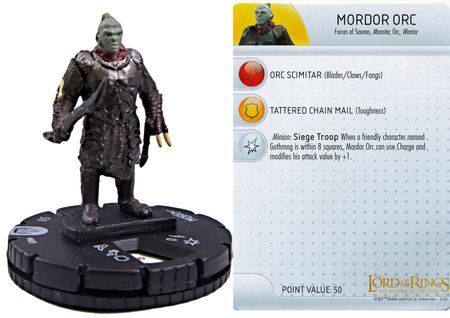 Return of the King MORDOR ORC #3 Lord Rings HeroClix miniature #003 LotR 