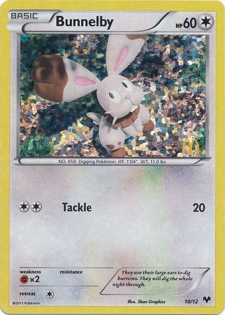 Bunnelby 10 12 McDonald s Holo Promo Bunnelby 10 12 McDonald s Holo Promo