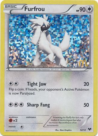 Furfrou 12 12 McDonald s Holo Promo Furfrou 12 12 McDonald s Holo Promo